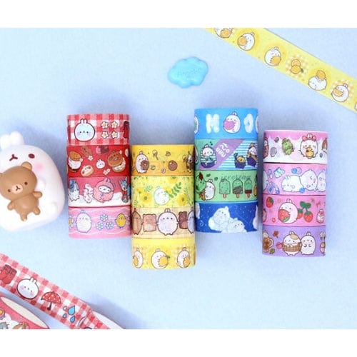 BeeCrazee Molang Surprise Stamp & Washi Tape Sets Kawaii Gifts 8809627022653
