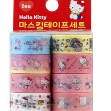 BeeCrazee Sanrio Hello Kitty Washi Tapes (8 Piece Set) Kawaii Gifts 8809955833860