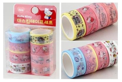 BeeCrazee Sanrio Hello Kitty Washi Tapes (8 Piece Set) Kawaii Gifts 8809955833860