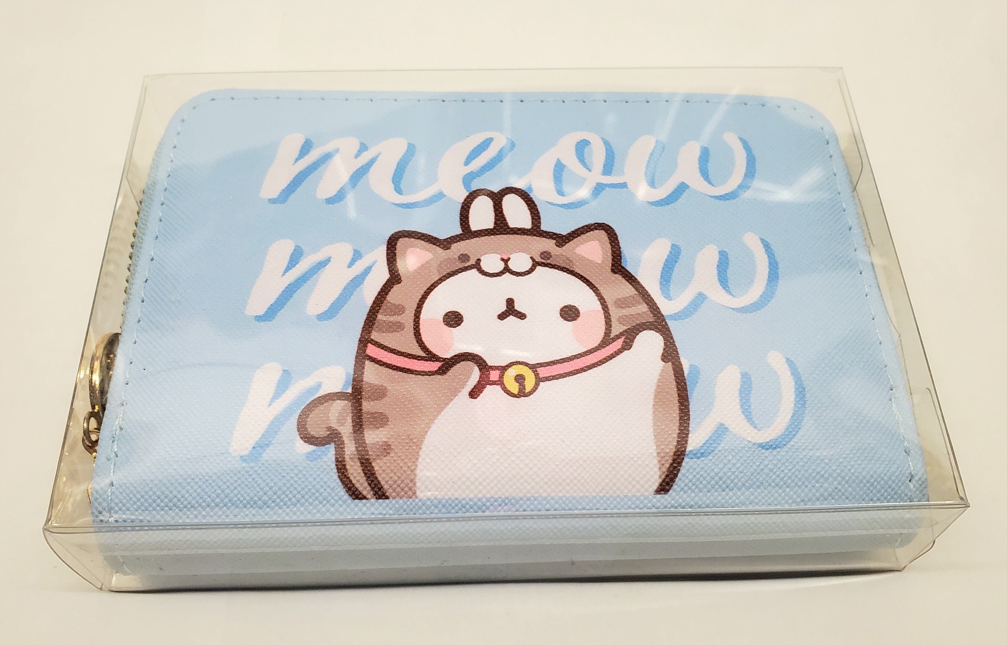 BeeCrazee Molang Zip Around Wallets Blue Molang w/ Cat Kawaii Gifts