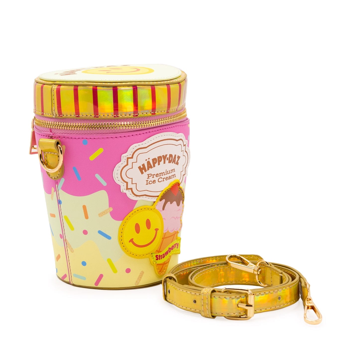 Bewaltz Happy Daz Ice Cream Tub Handbags Strawberry Kawaii Gifts
