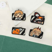 BioWorld Chainsaw Man Chibi 4-Piece Enamel Pin Set Kawaii Gifts 197394515491