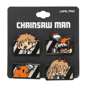 BioWorld Chainsaw Man Chibi 4-Piece Enamel Pin Set Kawaii Gifts 197394515491