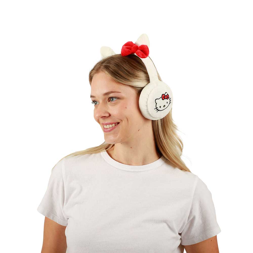 BioWorld Hello Kitty Foldable Earmuffs with 3-D Ears and Bow Kawaii Gifts 197394585821