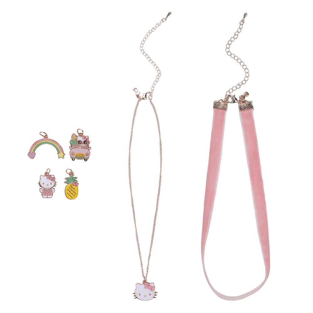 BioWorld Hello Kitty Necklace, Choker & 5 Charms Set Kawaii Gifts 197394532498