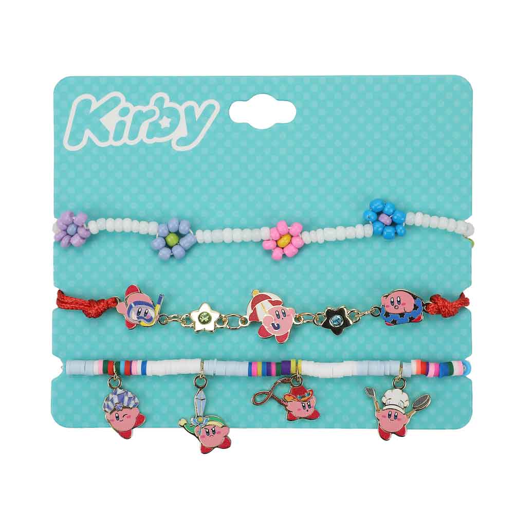 BioWorld Kirby Charm Bracelets Three-Bracelet Set Kawaii Gifts 197394608698
