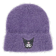BioWorld Kuromi Embroidered Cuff Beanie Adult Size Fuzzy Purple Kawaii Gifts