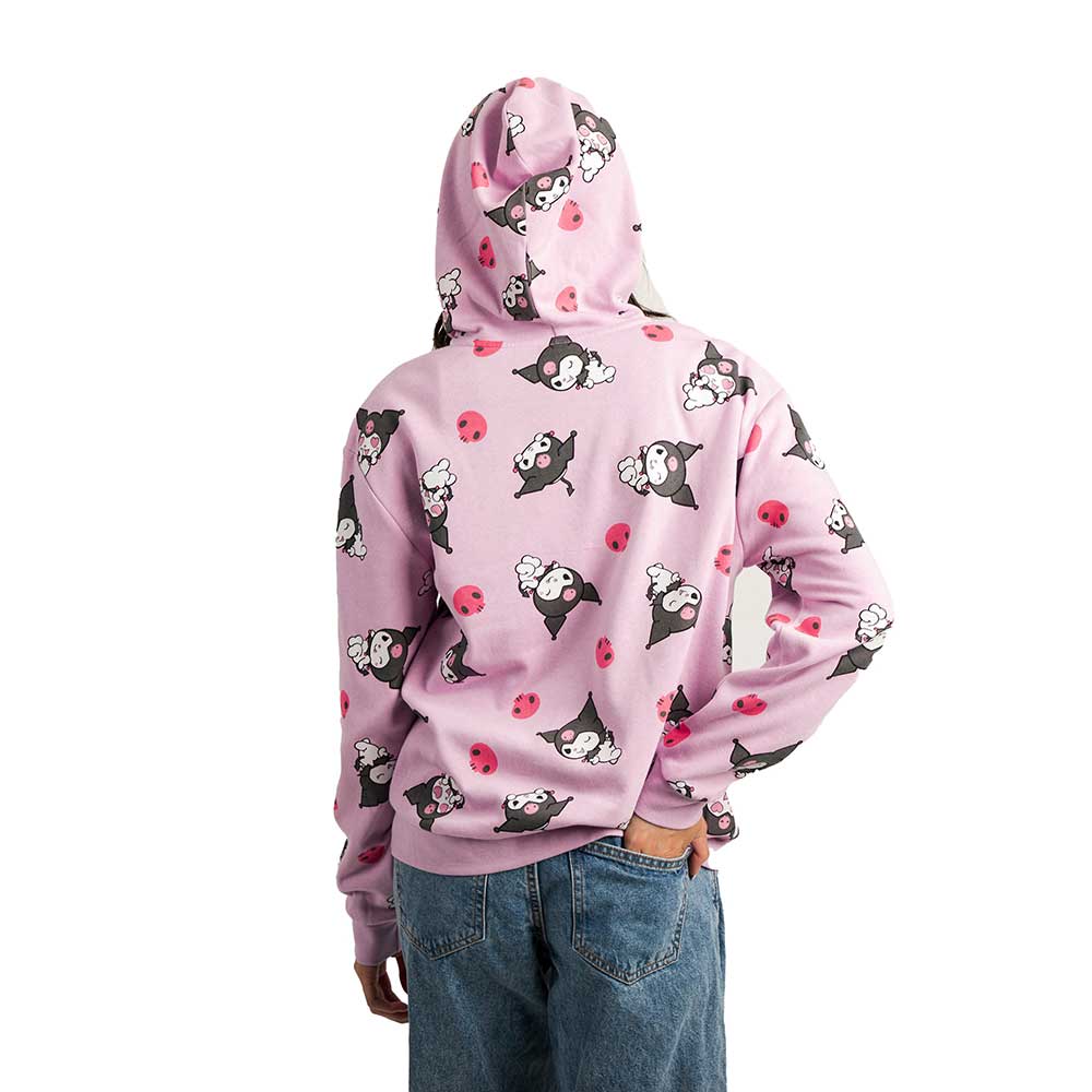 BioWorld Kuromi Spunky Poses Lavender Zip-Up Hoodies Kawaii Gifts