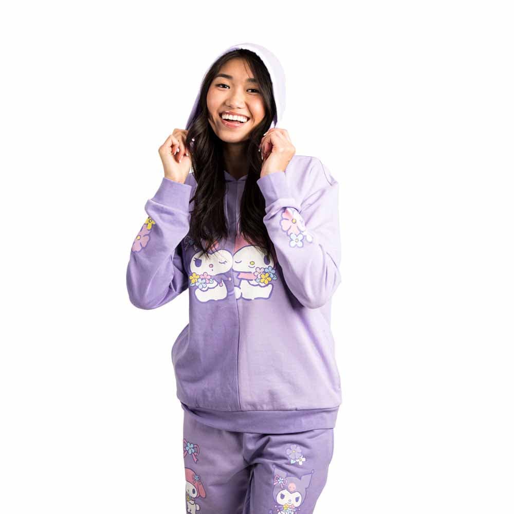 BioWorld My Melody & Kuromi Color Block Hoodie & Jogger Pants Set Kawaii Gifts