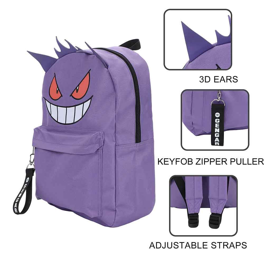 BioWorld Gengar Pokemon Laptop Backpack Kawaii Gifts 196179829792