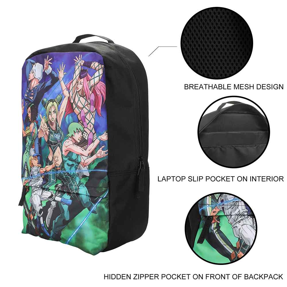 BioWorld Jojo's Bizarre Adventure Laptop Backpack Kawaii Gifts 196179858938