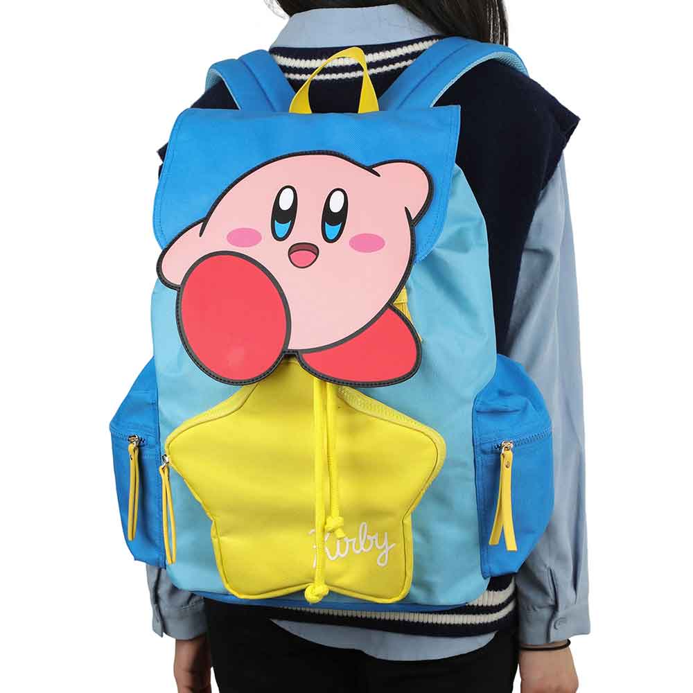 BioWorld Kirby Blue Rucksack Laptop Backpack Kawaii Gifts 196179834765