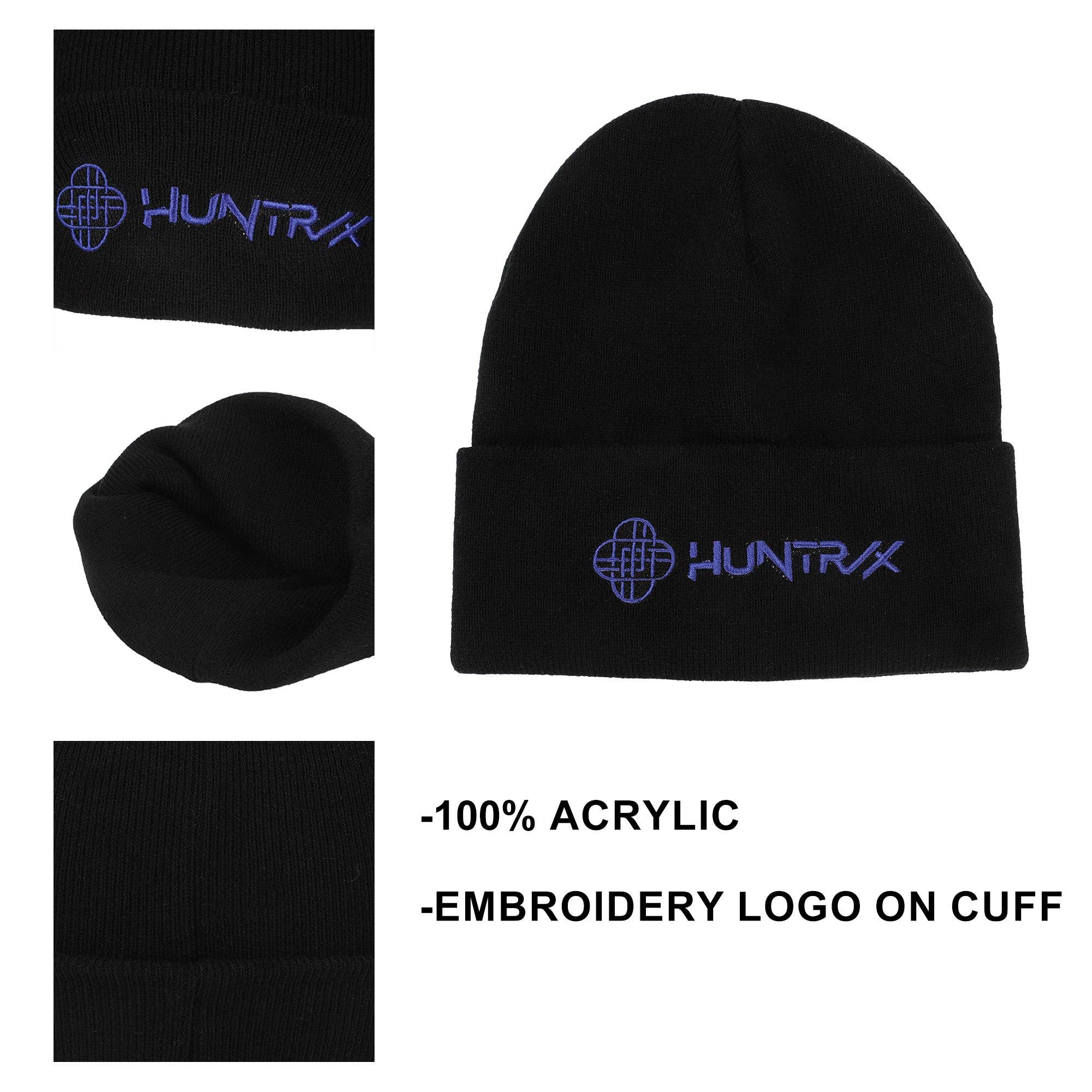Bioworld Merchandising KPop Demon Hunters Huntrix Black Cuff Knit Beanie Kawaii Gifts 198996649430