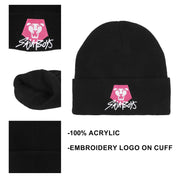 Bioworld Merchandising KPop Demon Hunters Saja Boys Black Cuff Knit Beanie Kawaii Gifts 198996635075