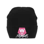 Bioworld Merchandising KPop Demon Hunters Saja Boys Black Cuff Knit Beanie Kawaii Gifts 198996635075