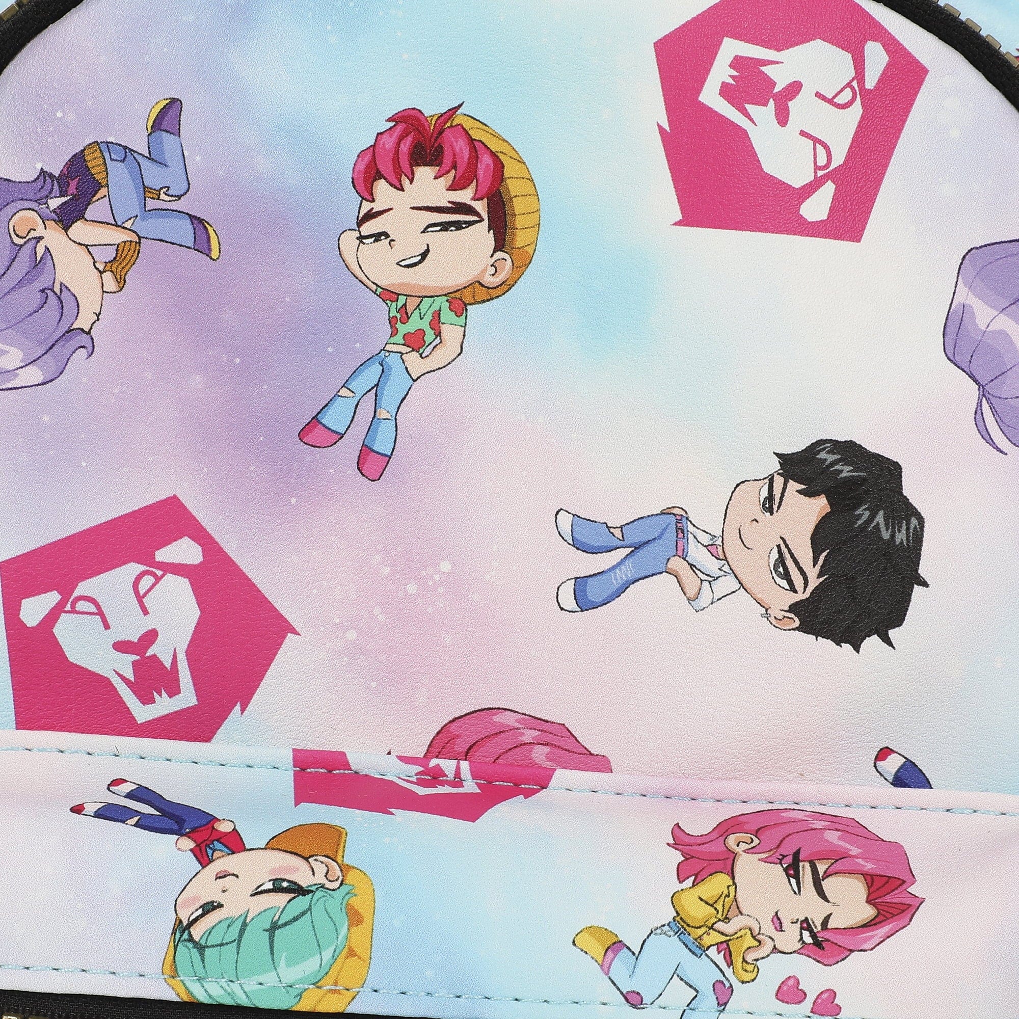 Bioworld Merchandising KPop Demon Hunters Chibi Saja Boys 9” Shiny Mini Backpack Kawaii Gifts 198996636133