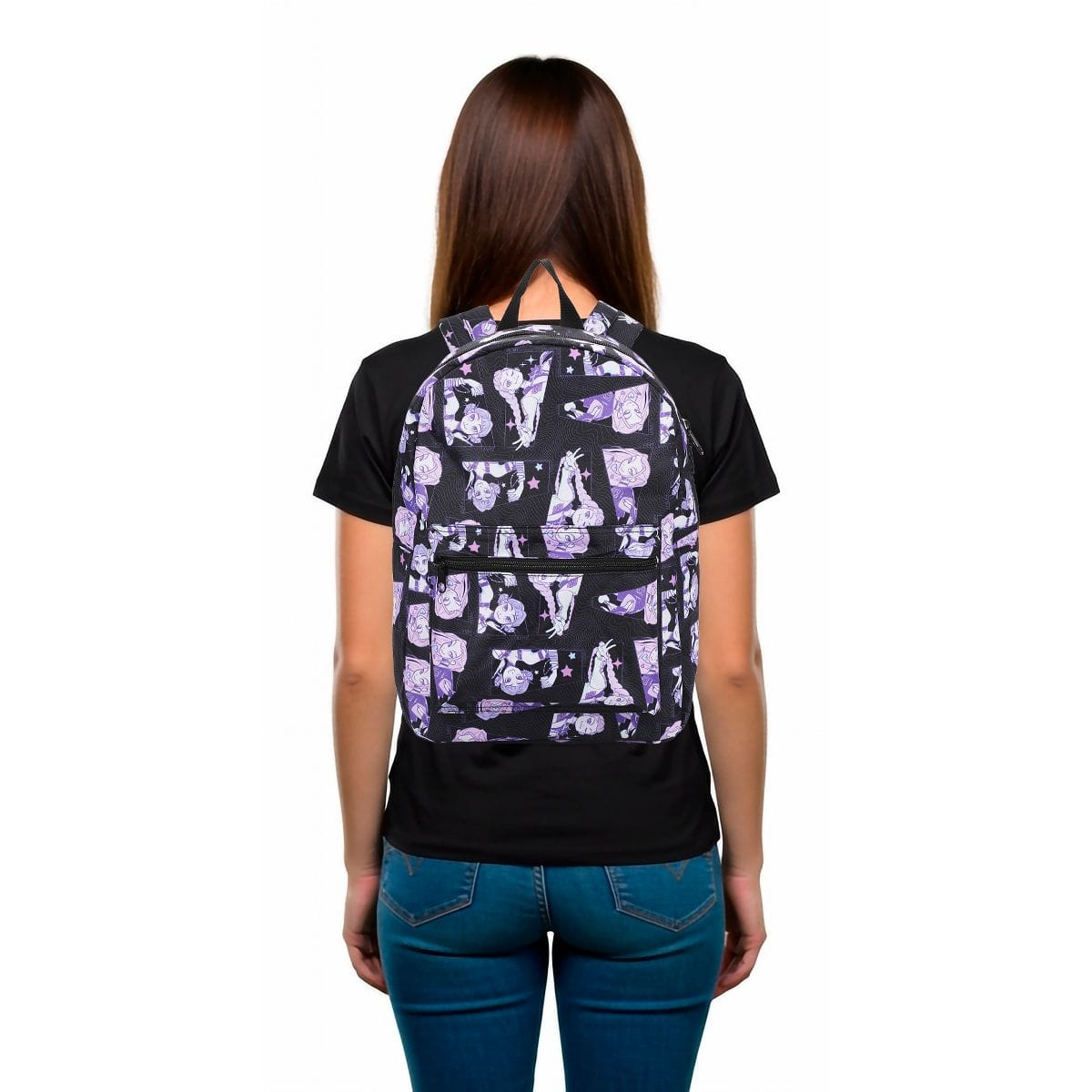 Bioworld Merchandising KPop Demon Hunters Huntrix 16.5” Adult Full Sized Black Backpack Kawaii Gifts 198996635051