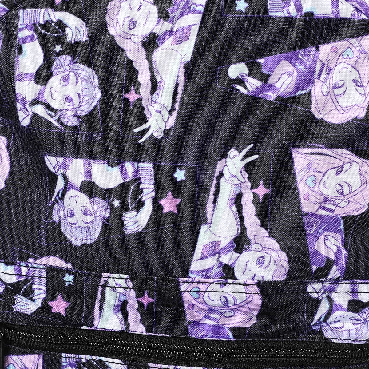 Bioworld Merchandising KPop Demon Hunters Huntrix 16.5” Adult Full Sized Black Backpack Kawaii Gifts 198996635051