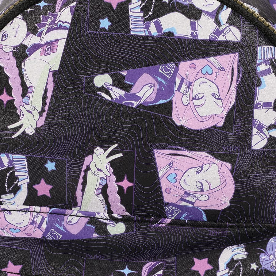 Bioworld Merchandising KPop Demon Hunters Huntrix Adult Black 11.5" Mini Backpack Kawaii Gifts 198996636126