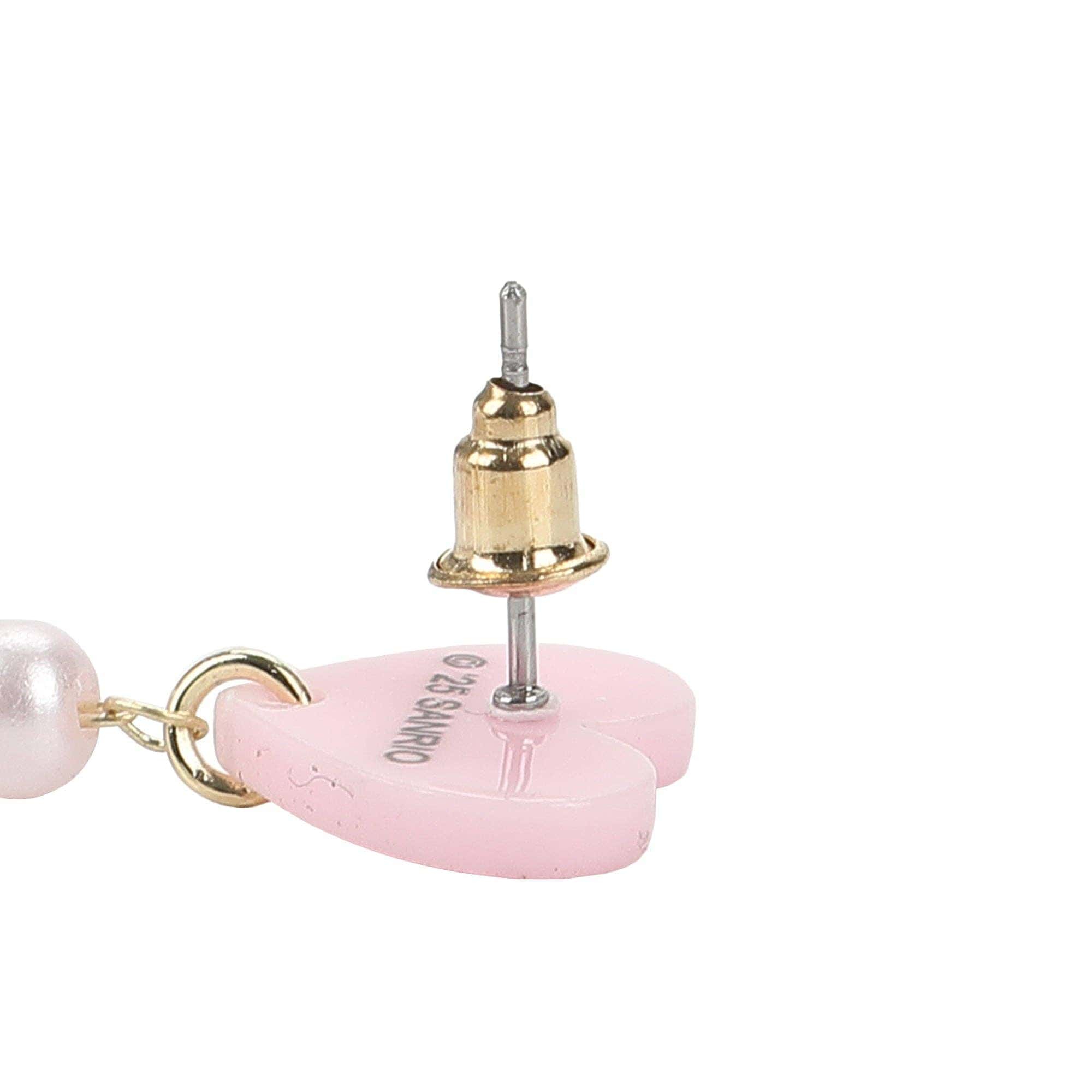 Bioworld Merchandising Hello Kitty Heart & Pearls Plush Earrings Kawaii Gifts 198996123121