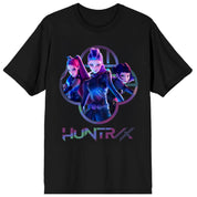 Bioworld Merchandising KPop Demon Hunters Huntrix Capture Color Adult Black Crew Neck Short Sleeve T-shirt Kawaii Gifts