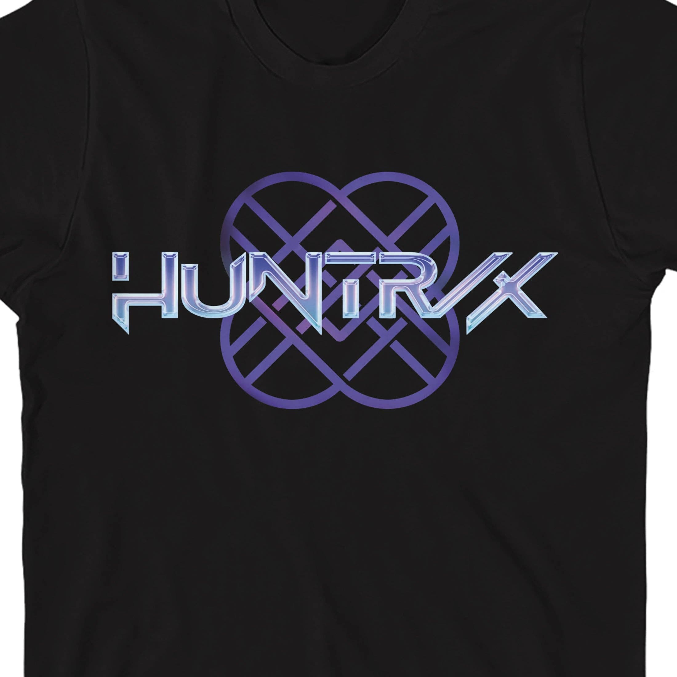 Bioworld Merchandising KPop Demon Hunters Huntrix Logo on Black Short Sleeve Kids T Shirt Medium Kawaii Gifts 198996544865