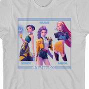 Bioworld Merchandising KPop Demon Hunters Huntrix on White Short Sleeve Kids T Shirt Medium Kawaii Gifts 198996544810