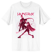 Bioworld Merchandising KPop Demon Hunters Huntrix Stacked on White Short Sleeve Adult T Shirt Kawaii Gifts