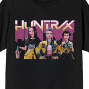 Bioworld Merchandising KPop Demon Hunters Huntrix Trio on Black Short Sleeve Adult T Shirt XS Kawaii Gifts 198996544001