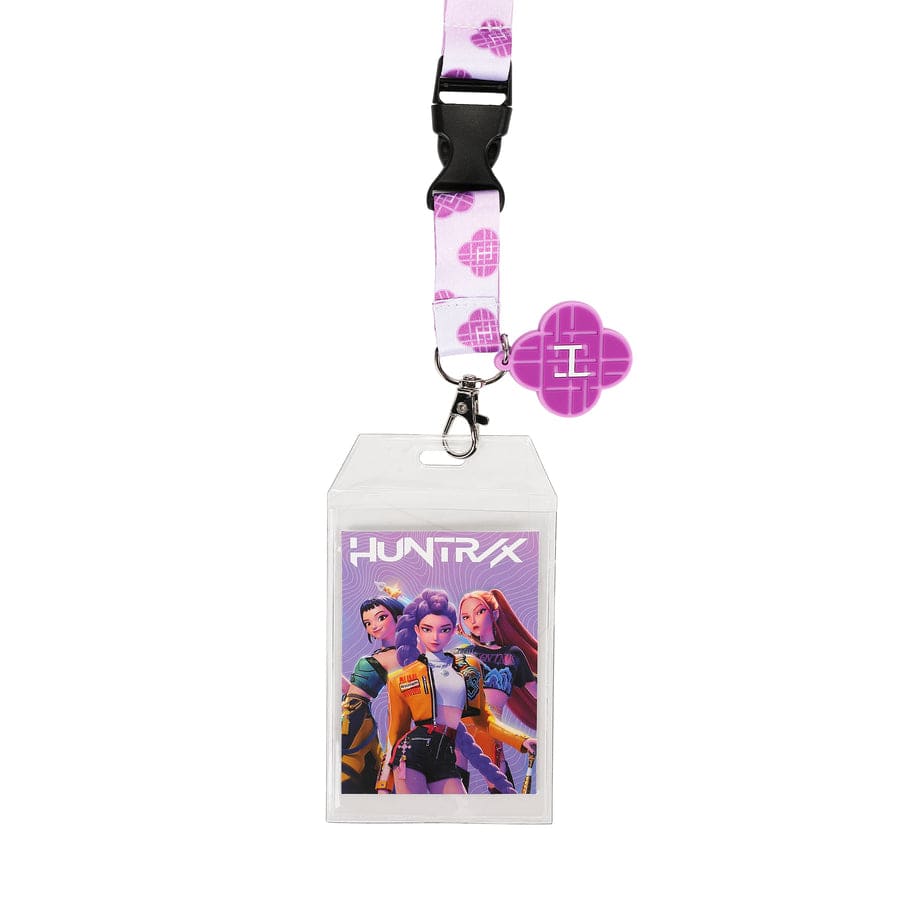 Bioworld Merchandising KPop Demon Hunters Huntrix 22" Lanyard with Clear ID Sleeve and Rubber Charm Kawaii Gifts 198996626219