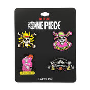 Bioworld Merchandising One Piece Live Action Straw hat Pirates 4-Piece Lapel Pin Set Kawaii Gifts 198422548344