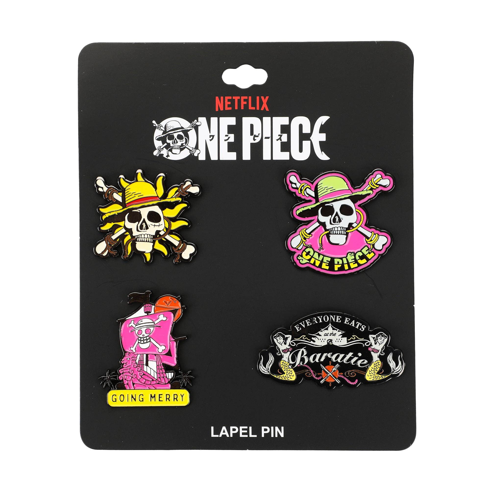 Bioworld Merchandising One Piece Live Action Straw hat Pirates 4-Piece Lapel Pin Set Kawaii Gifts 198422548344
