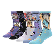 Bioworld Merchandising KPop Demon Hunters Huntrix & Derpy 5-Pair Pack Adult Crew Socks Kawaii Gifts 198996630339