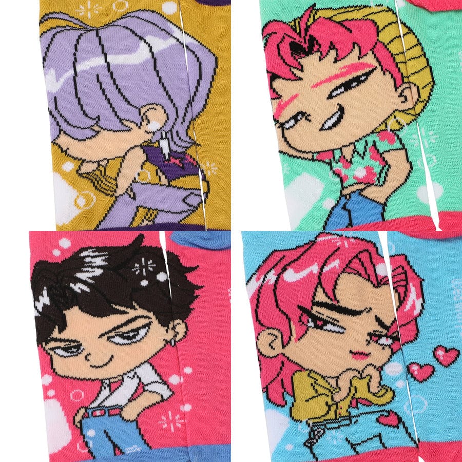 Bioworld Merchandising KPop Demon Hunters Saja Boys 5-Pair Pack Adult Ankle Socks Kawaii Gifts 198996626264