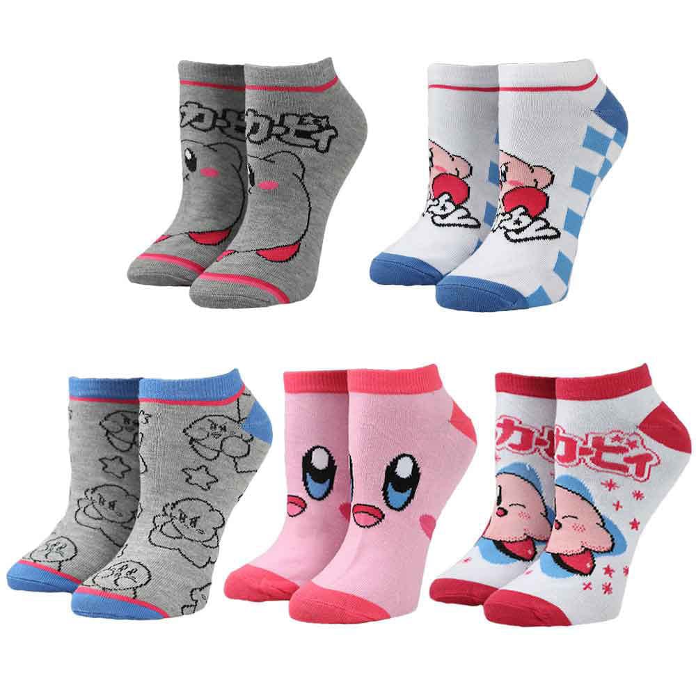 BioWorld Kirby 5-Pair Ankle Socks Adult Kawaii Gifts 013244605221
