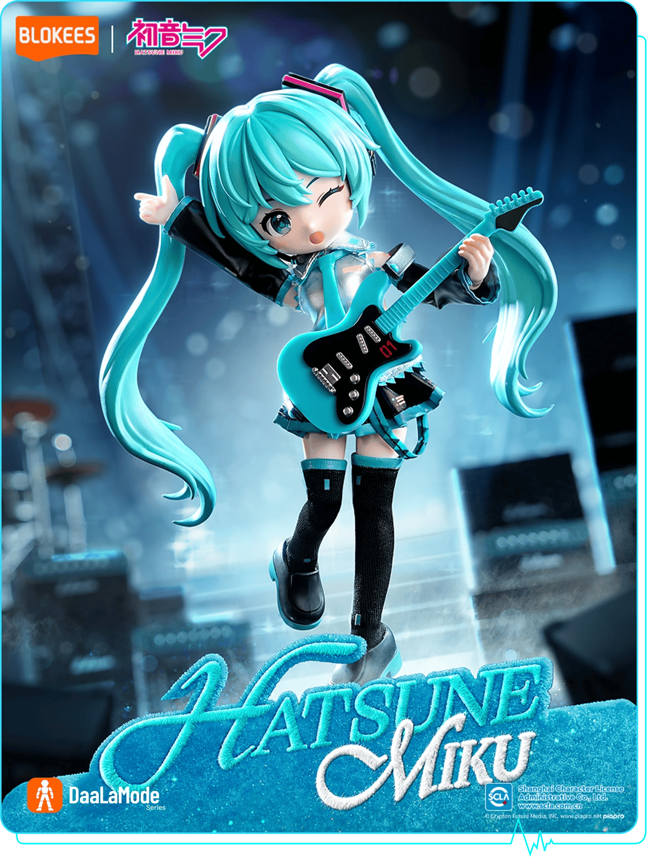 Blokees Hatsune Miku Blokees DaaLaMode 5.5" Posable Figure Kit with Real Fabric Official Outfit Kawaii Gifts 810181532937