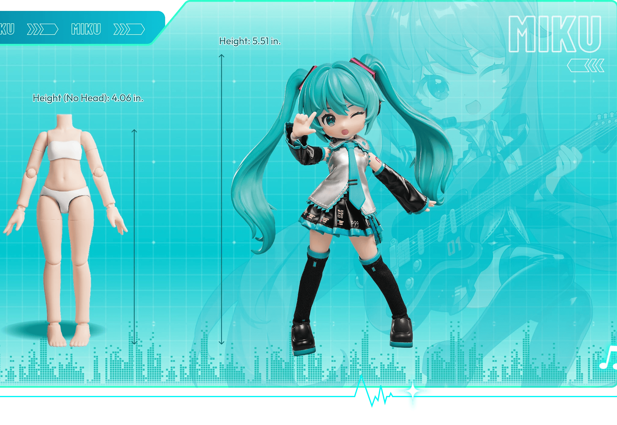 Blokees Hatsune Miku Blokees DaaLaMode 5.5" Posable Figure Kit with Real Fabric Official Outfit Kawaii Gifts 810181532937