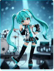 Blokees Hatsune Miku Blokees DaaLaMode 5.5" Posable Figure Kit with Real Fabric Official Outfit Kawaii Gifts 810181532937