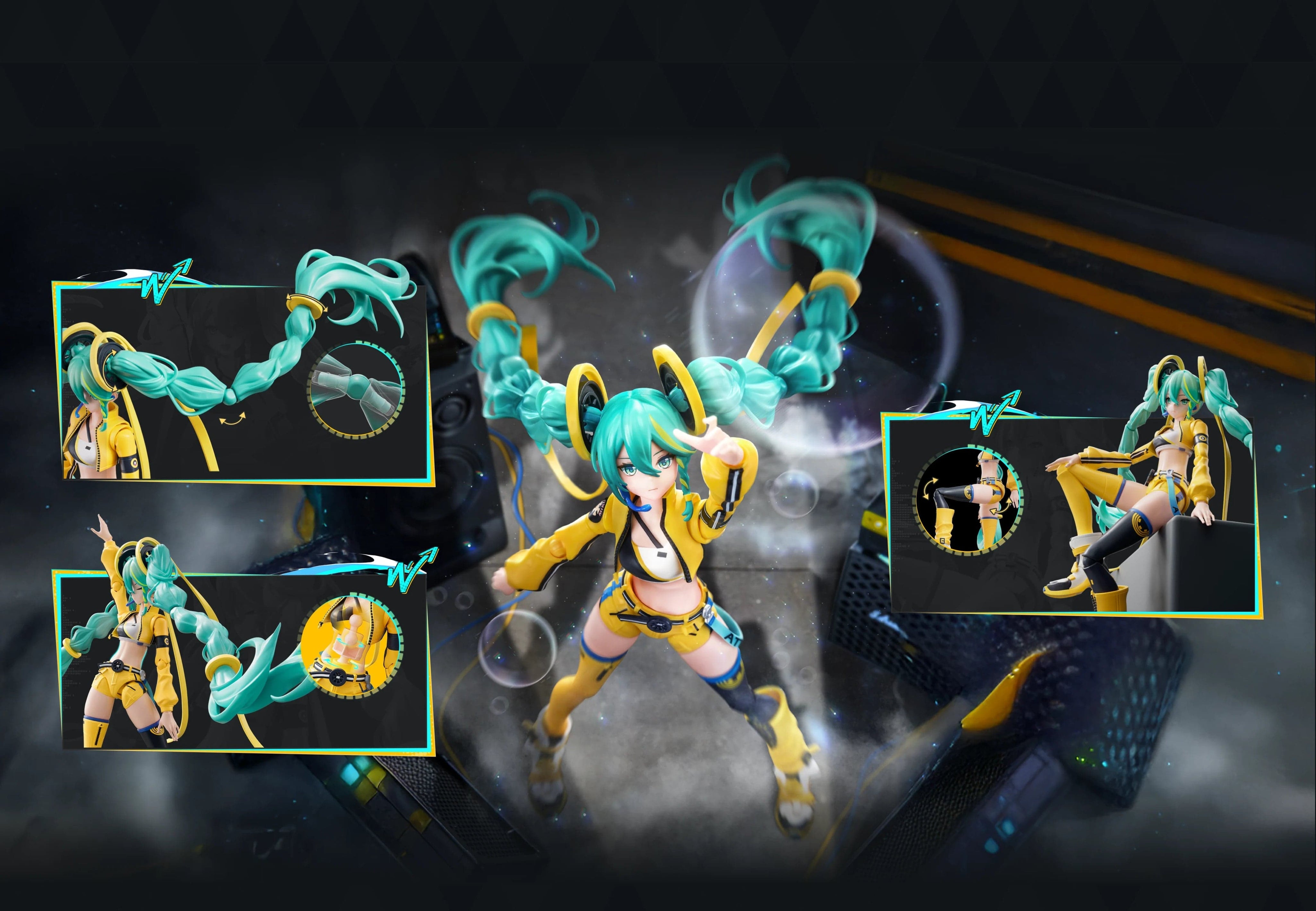 Blokees Hatsune Miku Vivid Echo Blokees Fantastics Series 7" Posable Figure Kit Kawaii Gifts