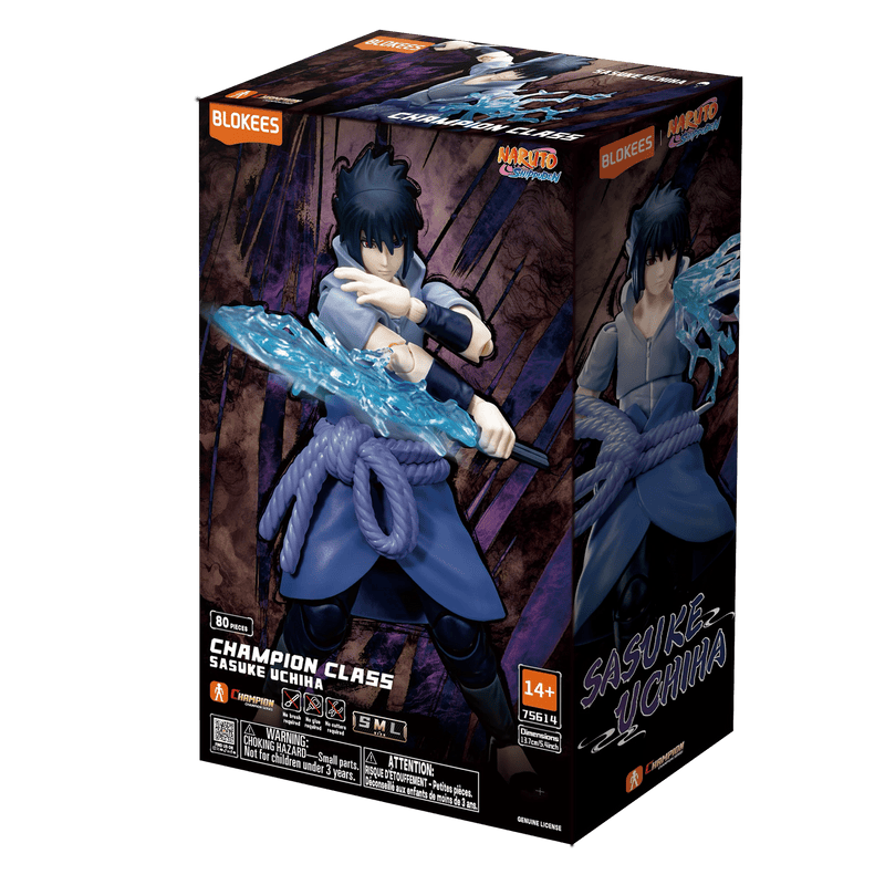 Blokees Naruto Shippuden 5.5" Sasuke Uchiha Blokees Figure Set Kawaii Gifts