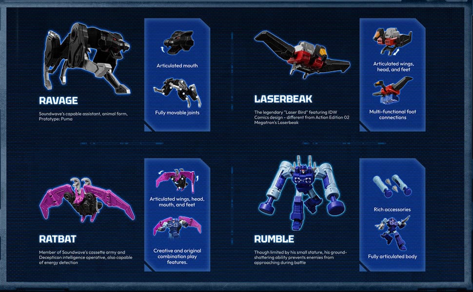 Blokees Transformers Action Edition 03 Sound Wave 7" Blokees Action Figure Kits Kawaii Gifts 810181530872