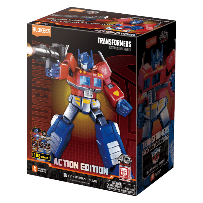 Blokees Transformers Action Edition G1 Optimus Prime & Megatron 7" Blokees Action Figure Kits Optimus Prime Kawaii Gifts 858050008602