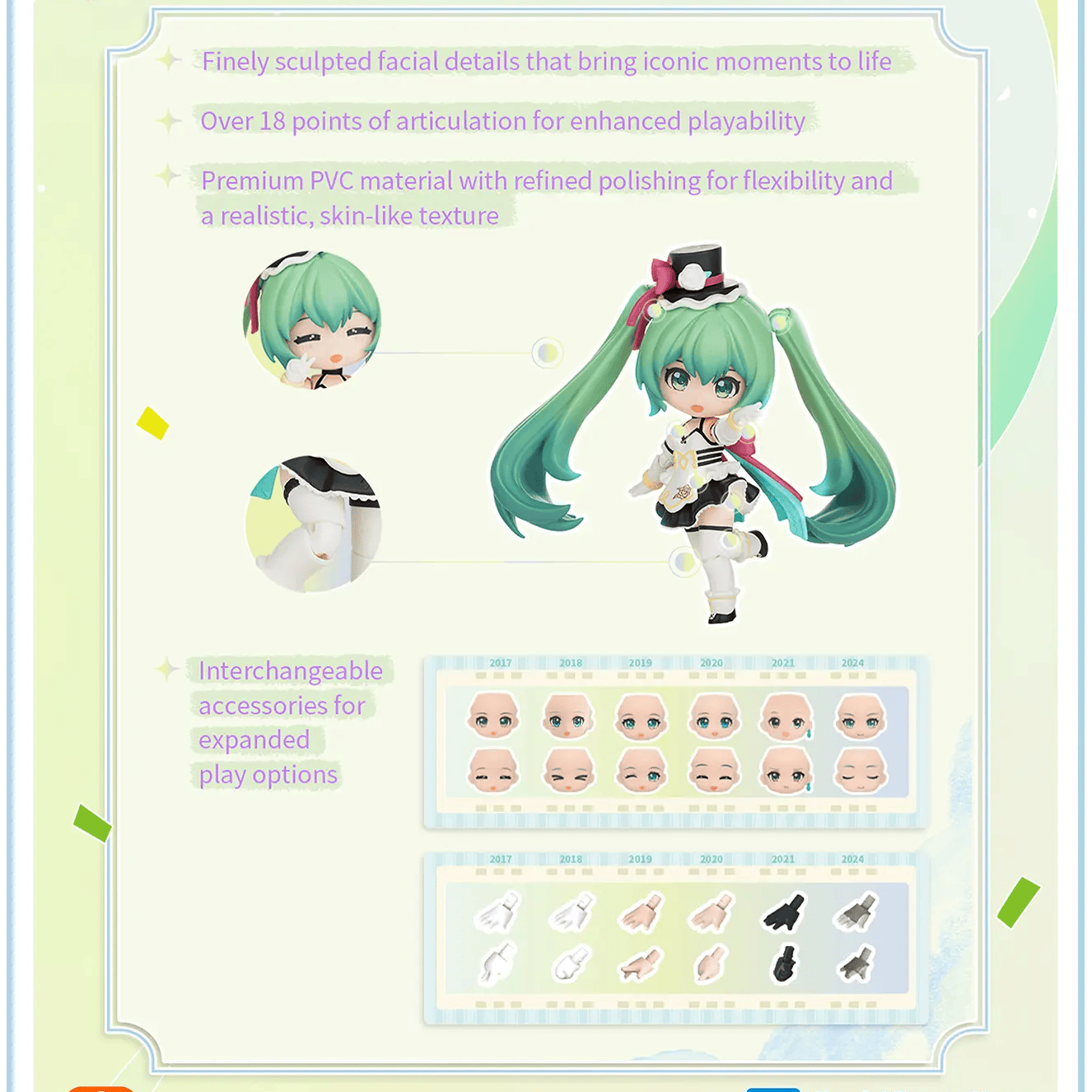 Blokees Hatsune Miku DaaLaMode Q Series MikuWithYou 4" Blokees Figure Blind Box Kawaii Gifts 810181534306