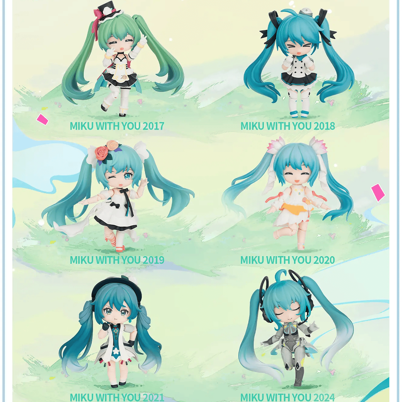 Blokees Hatsune Miku DaaLaMode Q Series MikuWithYou 4" Blokees Figure Blind Box Kawaii Gifts 810181534306