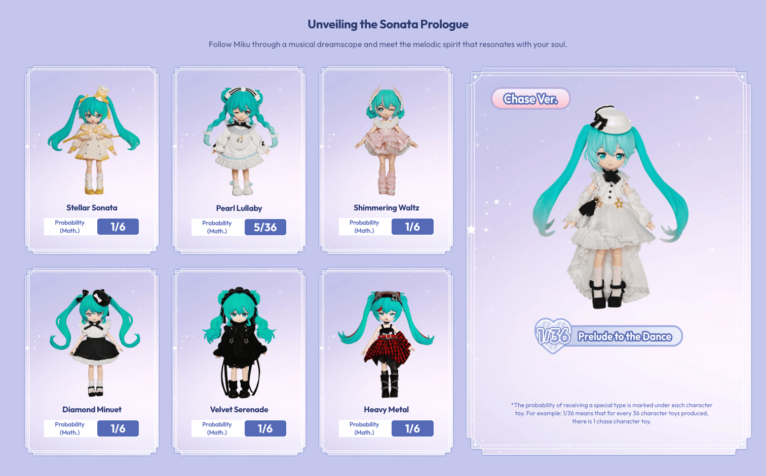 Blokees Hatsune Miku DaaLaMode Series Sonata Prologue 5.5" Blokees Figure Blind Box Kawaii Gifts 810181534030