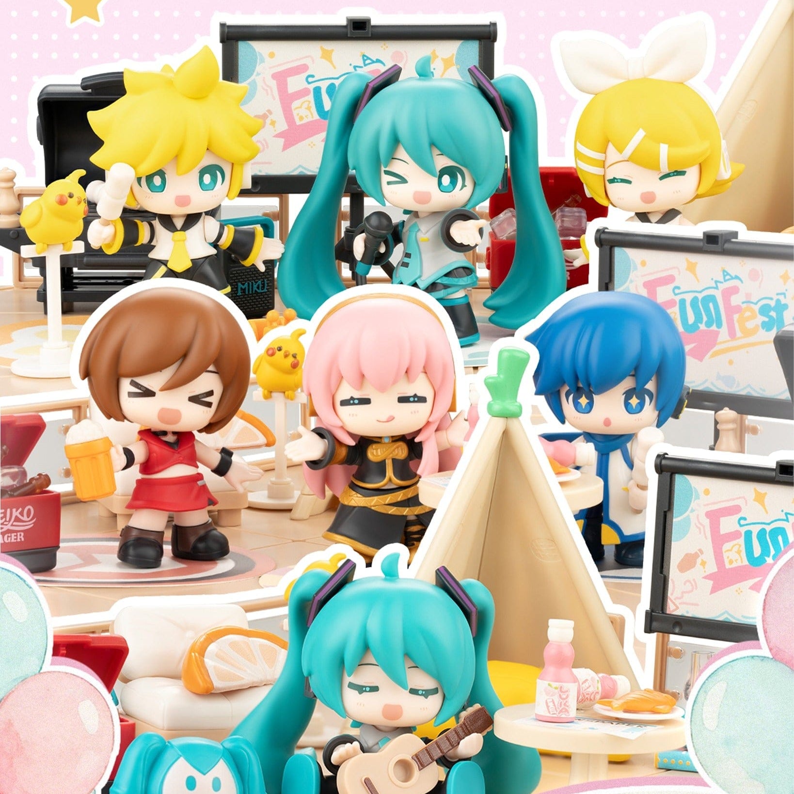 Blokees Hatsune Miku Terrace Party 3" Surprise Blokees Figure Blind Box Kawaii Gifts 810181533682