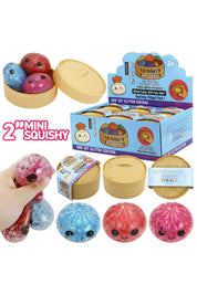 Cap Zone 3-in-1 Mini Dumpling Glitter Water Bead Squishy - 2 Inch AS SHOWN / ONE SIZE Kawaii Gifts
