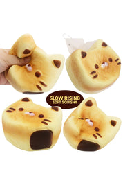 Cap Zone BIG 4 Inch Kitty Cat Choco Bread Slow Rising PU Foam Squishy ONE SIZE / AS SHOWN Kawaii Gifts