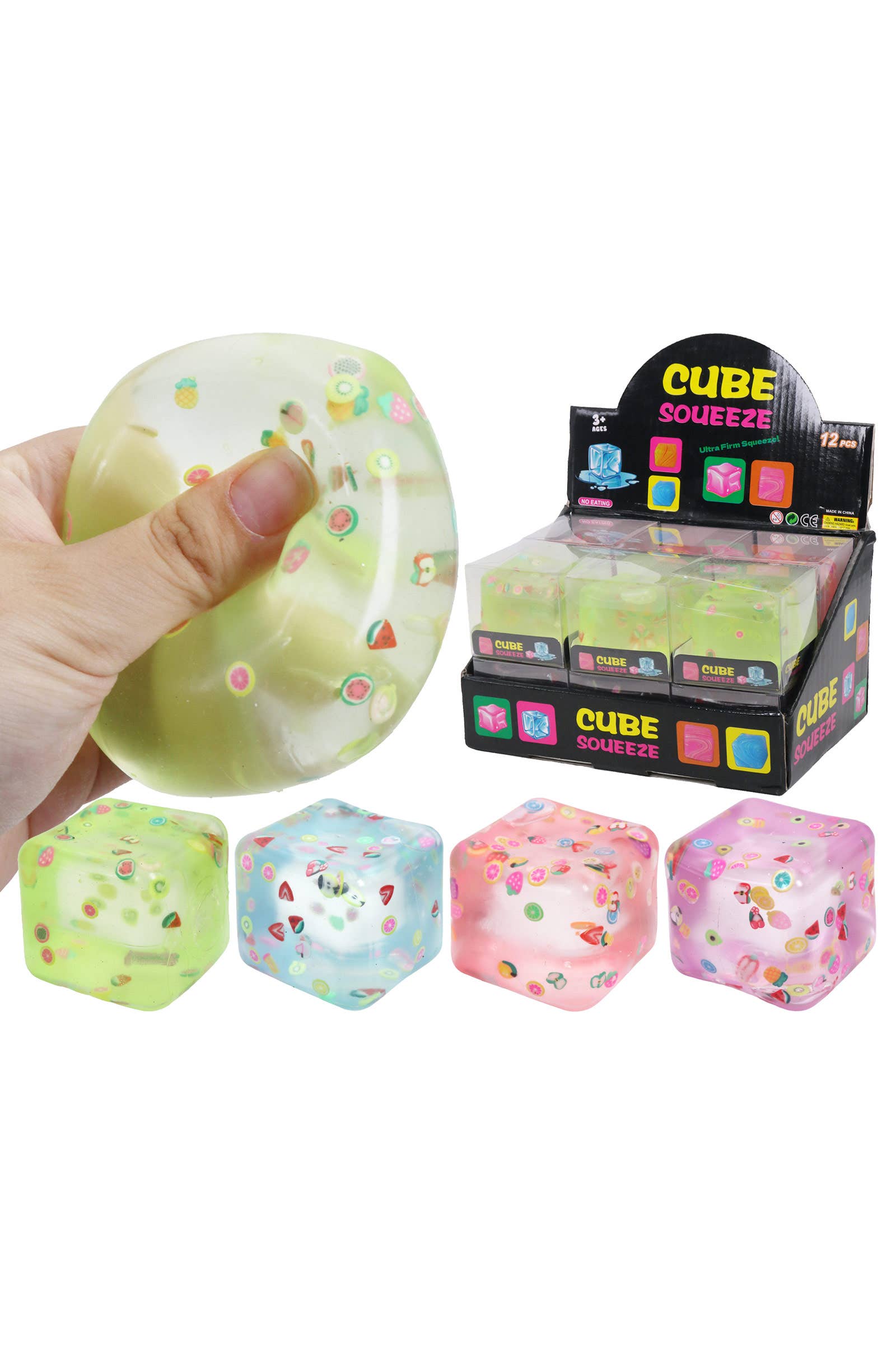 Cap Zone Colorful Fruit Slices Cube Maltose Putty Filled Squishy ONE SIZE / ASSORTED Kawaii Gifts