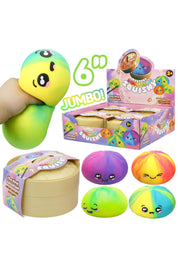 Cap Zone JUMBO Ombre Dumpling Bun Soft Slime Filled Squishy - 6 Inch ONE SIZE / ASSORTED Kawaii Gifts